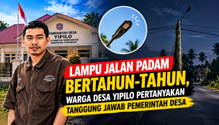 LAMPU JALAN PADAM BERTAHUN-TAHUN, WARGA DESA YIPILO PERTANYAKAN TANGGUNG JAWAB PEMERINTAH DESA